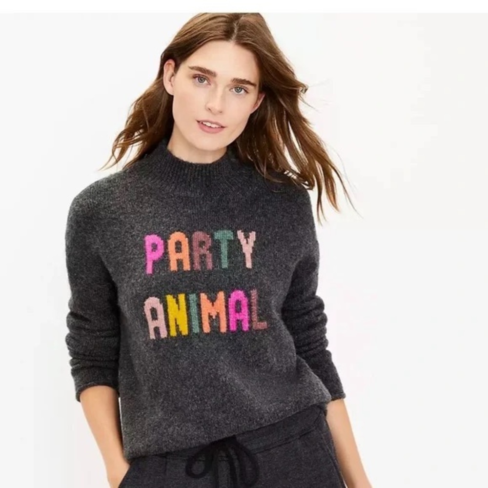 Lou & Grey Charcoal Knit Sweater